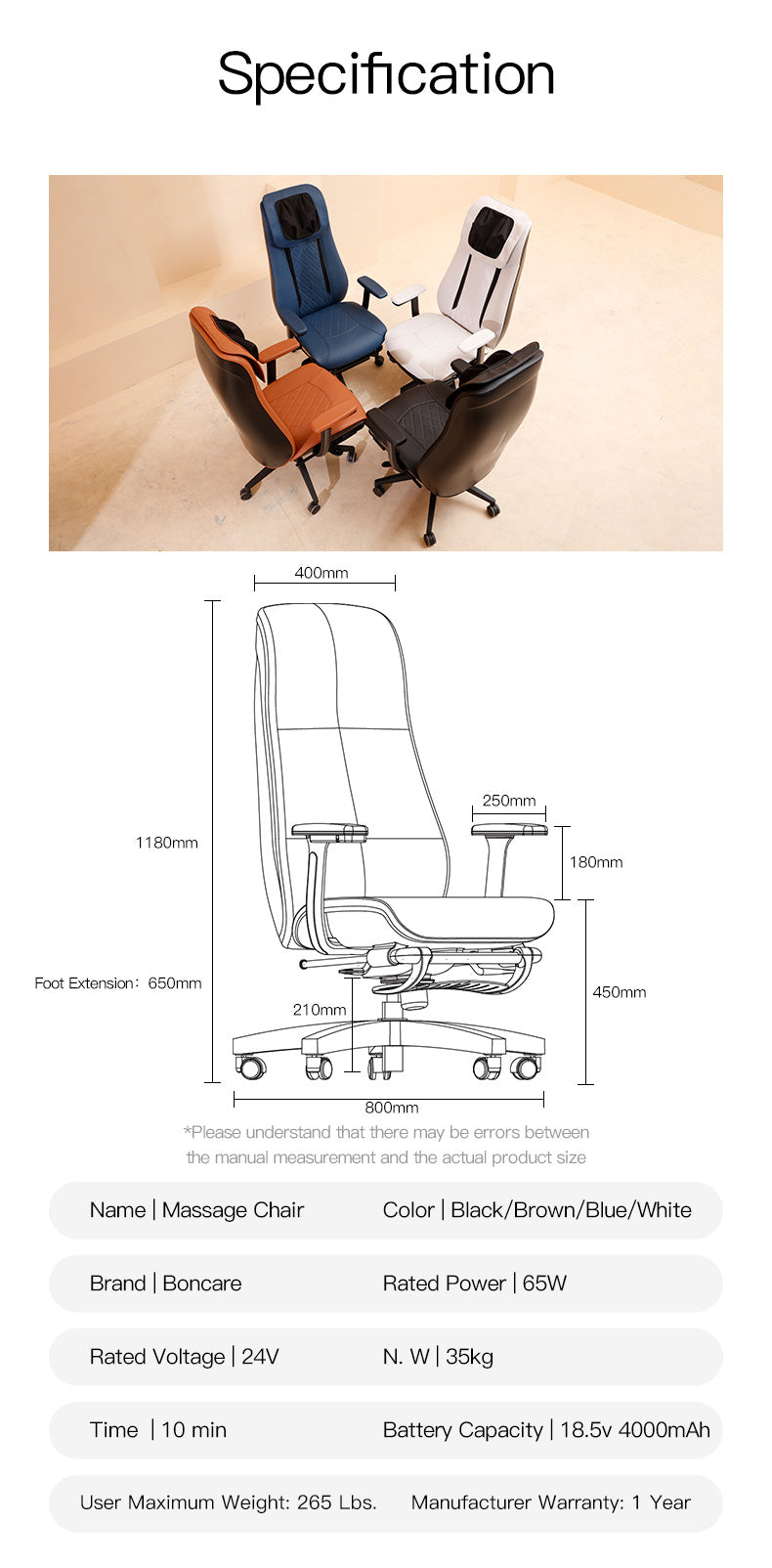 Recharge Chair ™ - The Smart Massage Office Chair